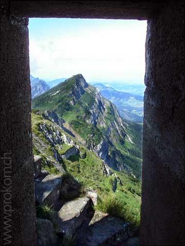 Blick aus dem Bunker
