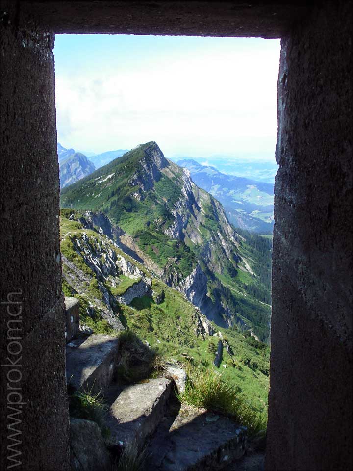 Blick aus dem Bunker