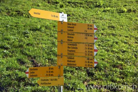 Ziggenbucht – Wegweiser, dort, wo mein Aufstieg begonnen hat