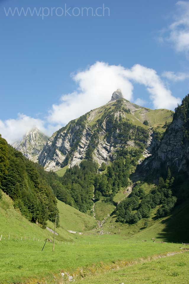 Blick auf das Tagesziel, vom Aberliboden aus