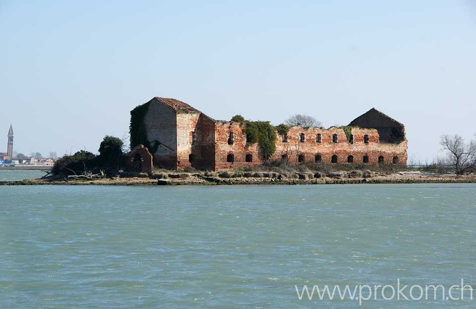 Lagune von Venedig, Burano. Lagoon of Venice. Venezia. Лагуна Венеции, Бурано