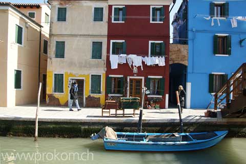 Lagune von Venedig, Burano. Lagoon of Venice. Venezia. Лагуна Венеции, Бурано