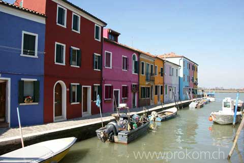 Lagune von Venedig, Burano. Lagoon of Venice. Venezia. Лагуна Венеции, Бурано