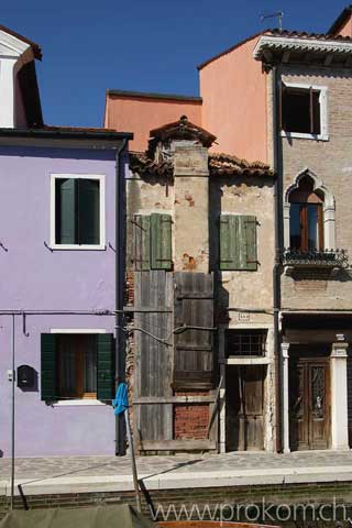 Lagune von Venedig, Burano. Lagoon of Venice. Venezia. Лагуна Венеции, Бурано