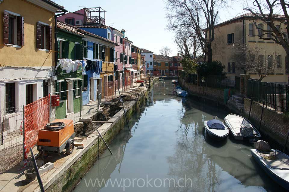 Lagune von Venedig, Burano. Lagoon of Venice. Venezia. Лагуна Венеции, Бурано