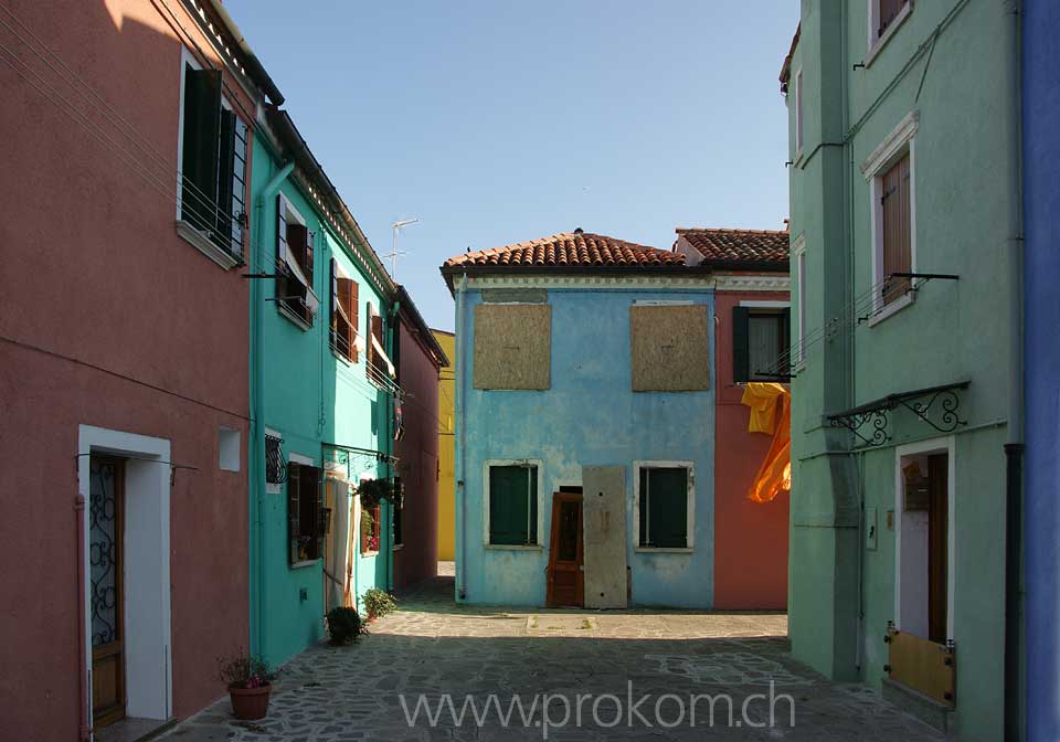 Lagune von Venedig, Burano. Lagoon of Venice. Venezia. Лагуна Венеции, Бурано