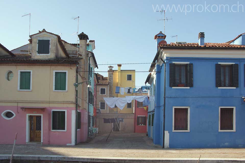 Lagune von Venedig, Burano. Lagoon of Venice. Venezia. Лагуна Венеции, Бурано