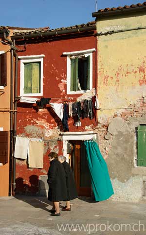 Lagune von Venedig, Burano. Lagoon of Venice. Venezia. Лагуна Венеции, Бурано