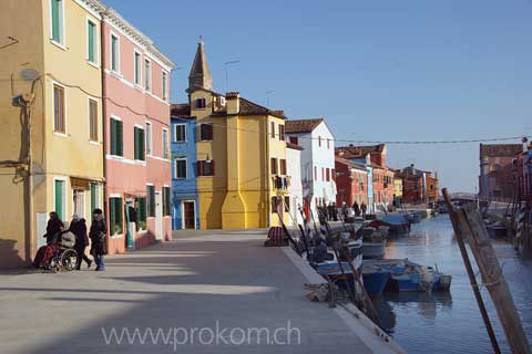 Lagune von Venedig, Burano. Lagoon of Venice. Venezia. Лагуна Венеции, Бурано