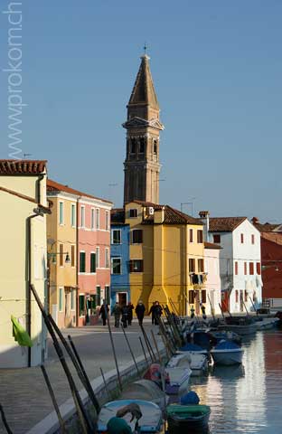 Lagune von Venedig, Burano. Lagoon of Venice. Venezia. Лагуна Венеции, Бурано