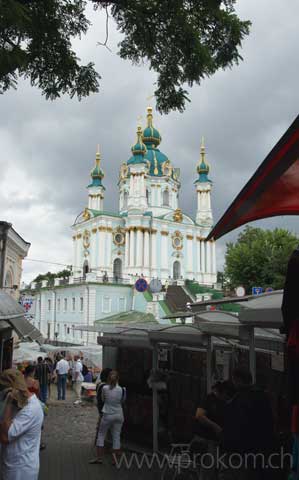 Blick vom Andreasstieg auf die Andreaskirche