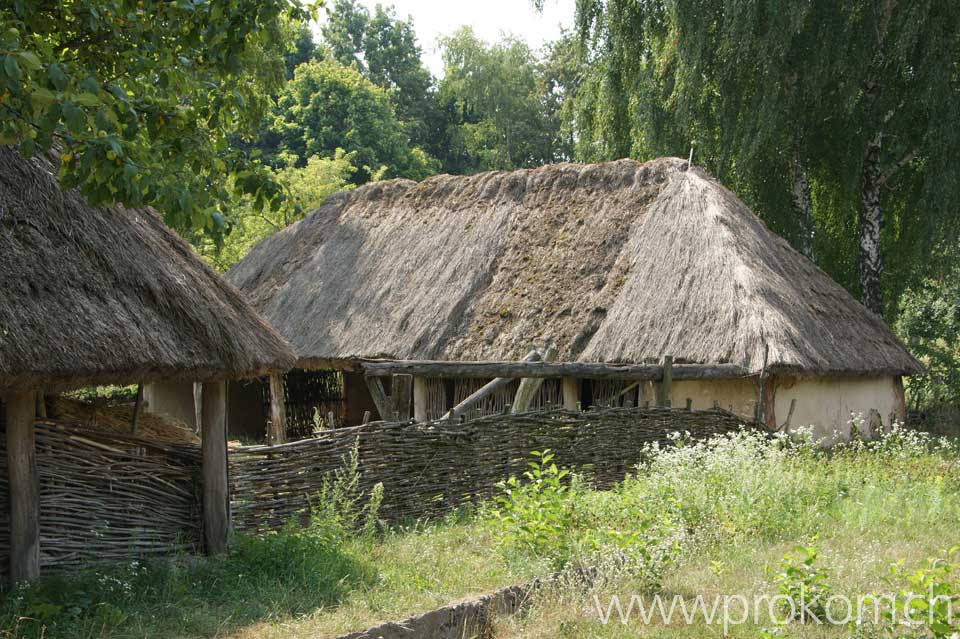 zum Teil eher ärmliche Bauernhäuser aus der ganzen Ukraine