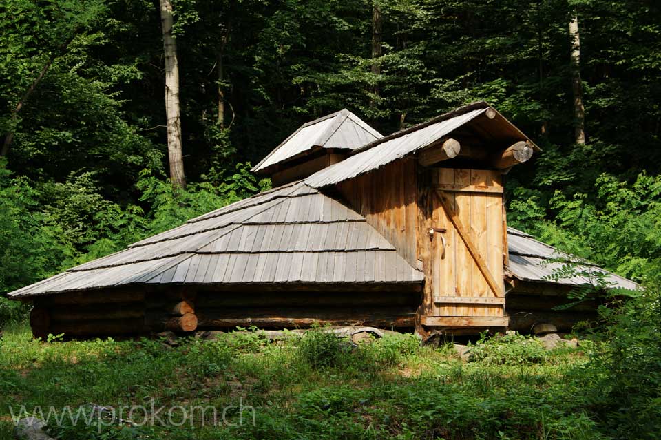 Blockhütte für Vorräte
