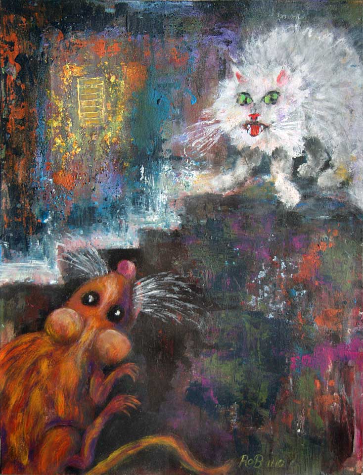 Eine vogelfreie Katze und eine bärenstarke Maus